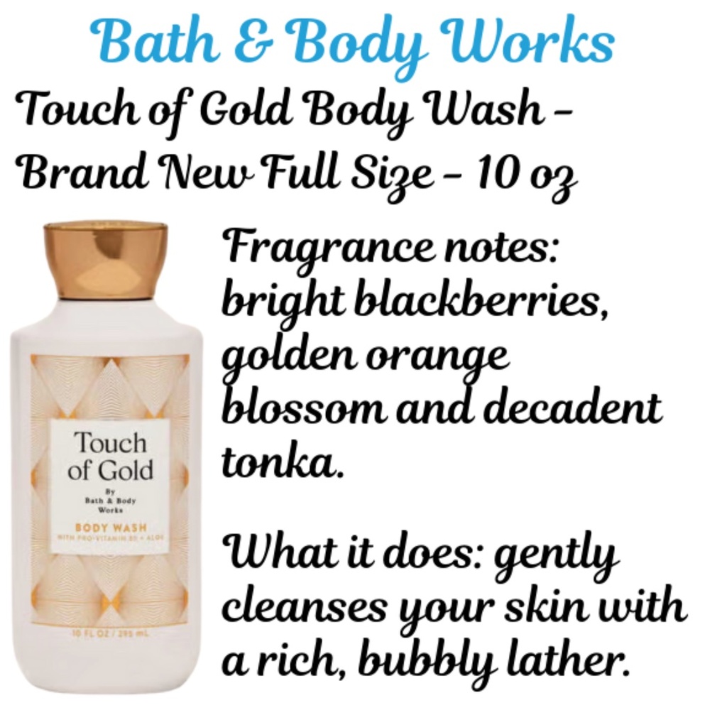 Bath & Body Works - Touch of Gold Full Size Body Wash - Brand New - 10 oz